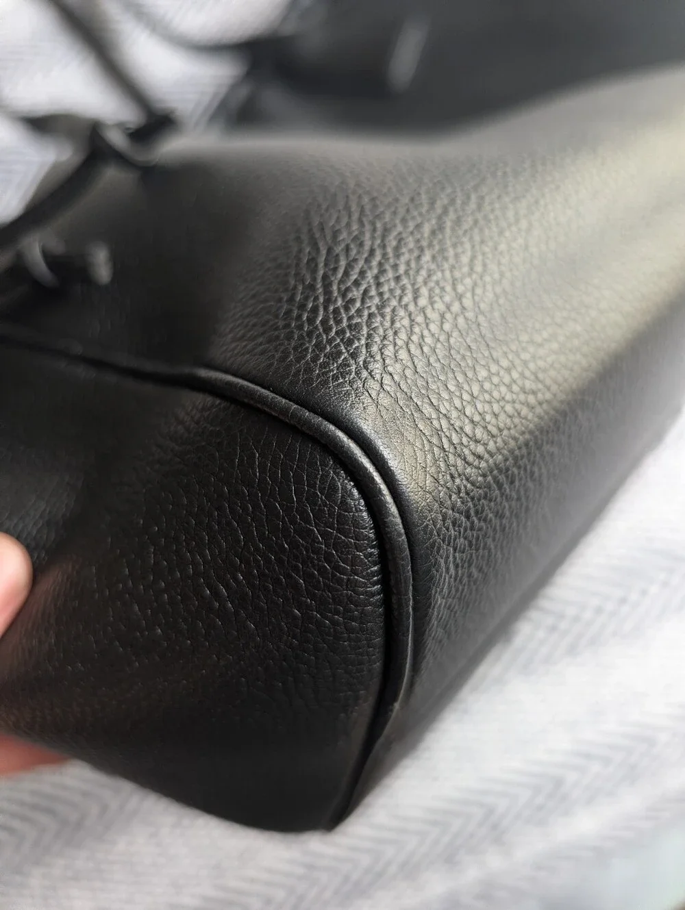 CELINE Calfskin Cuir Cabas Leather Tote
